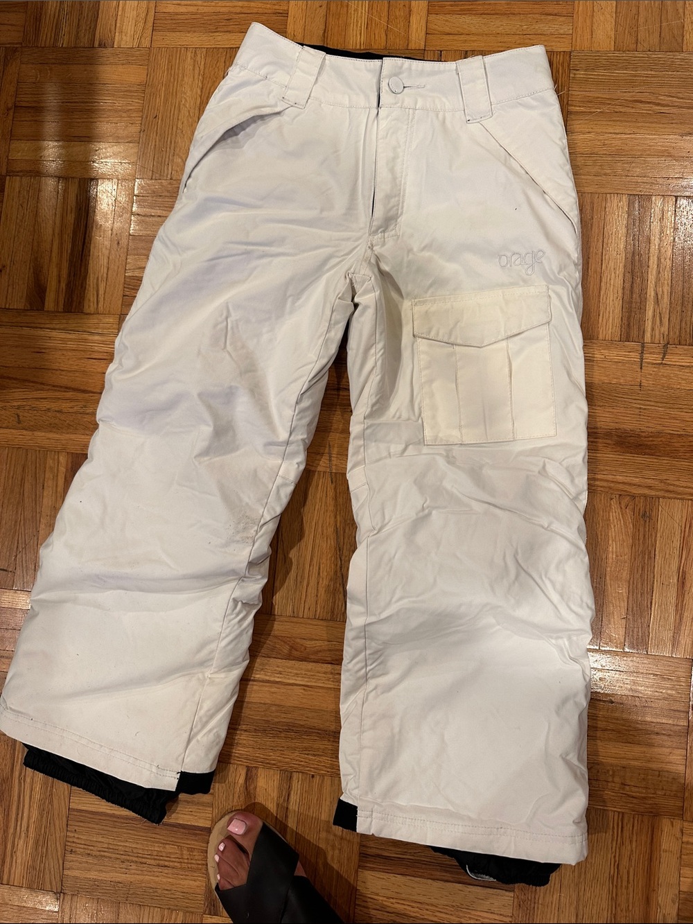 Orage White Men's Cargo Snow Pants